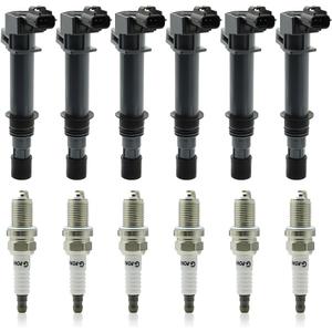 Set of 6 UF270 Ignition Coil with Iridium Spark Plug Compatible with 2000-2008 Dodge Dakota, 2004-2007 Ram 1500, 2000-2007 Durango,1999-2008 Jeep Grand Cherokee 4.7L V8