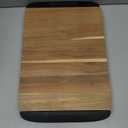 Glad Acacia Wood Cutting Board with Slide Out Trays | Catches Food and Waste | Solid Wooden Butcher Block with Removable Drawers | Kitchen Cooking Supplies, Brown, Black