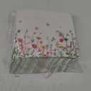 Crisky 100 Pcs Wildflower Floral Luncheon Disposable Napkins for Wedding/Engagement/Bridal Shower/Baby Shower/Anniversary Party Decoration, 3-Ply