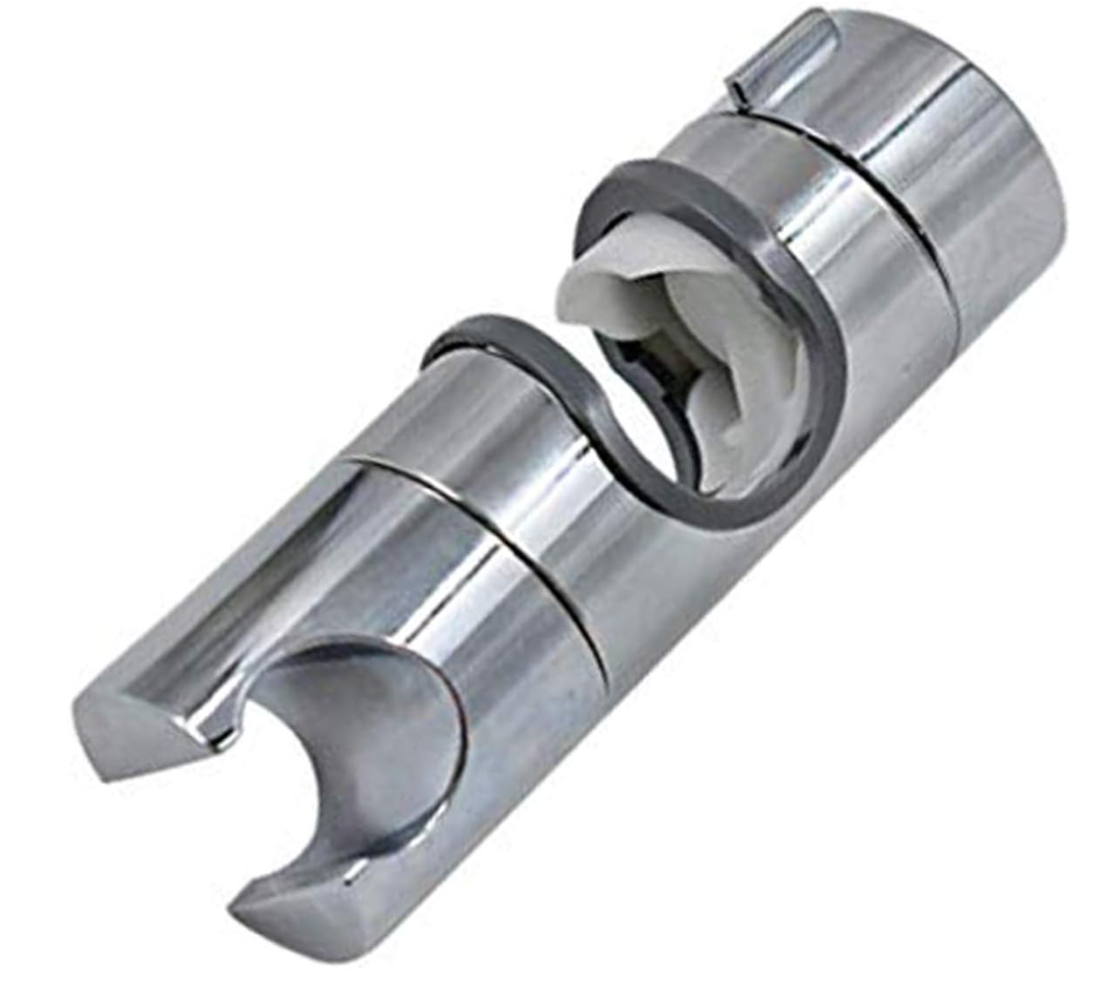 Universal Adjustable Shower Head Holder Slide Bar Bracket Replacement for Slide Bar (18-25MM O.D. , Bathroom Slider Clamp ,360 Degree Rotation ,Sprayer Holder )