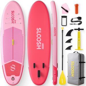 SLOOSH Inflatable Stand Up Paddle Board, Inflatable Paddle Boards with Premium Accessories, Non-Slip EVA Deck, Ultra-Light Carry Bag Pump, Blow Up SUP for All Skill Levels