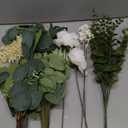 FOTEEWL 75 Pcs Artificial Greenery Stems Box Set,with 8 Kinds of Faux Plants and Fake Flowers for DIY Bridal Bouquets Wedding Floral Arrangement Table Centerpieces Decoration (Sage Green)