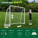 NAIZEA Soccer Goal - Heavy Duty Soccer Net for Backyard Training & Practice