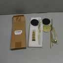 Gold Taper Candle Holders, Candlestick Holders, Candle Holders with 3 in 1 Candle Accessory Set, Metal Candle Stand for Mantle Table Centerpiece, Weddings, Dining, Housewarming(Set of 6)
