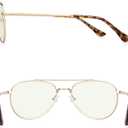 Aviator Reading Glasses for men and Women Blue Light Blocking Lens Spring Temple (+1.00x)