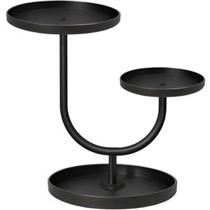 Cupcake Stand 3 Tier Metal Cake Stand Black Dessert Table Display Set Round Display Stands Cookies Fruit Serving Tray for Cupcakes, Pastries, Fruit & Veggie