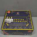 Candle Charisma Natural Ivory Unscented Votive Candles - 10 Hour Burn time - Set of 72 for Dinner, Wedding, Halloween and Holiday Decorations