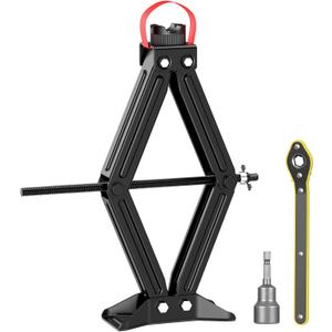 High Lift Scissor Car Jack, 25" Lifting Height, 3T Heavy Duty Car Jack, 3/4" Hex Drive - Portable Scissor Lift Jack for SUV,UTV,Off-Road