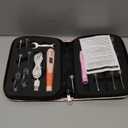 knitly Light Up Crochet Hooks Set with Digital Counter,18 Size Counting Crochet Hook with 2.014.0 mm Interchangeable Hooks,Ergonomic Crochet Kit&Gift for Arthritic Hands (Coral pink)