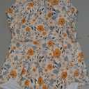 American Trends Modest One Piece Swimsuit Women Bathing Suit Teen Girls Swim Suit Full Coverage Swimsuit Criss Cross Back (Small, Orange Flower Print)