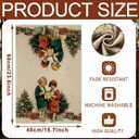 Fourluoo 8 Pcs Vintage Kitchen Towels Rustic Hand Dish Towels Decorative Retro Tea Cloths for Winter Holiday Kitchen Home Bathroom Decor Gifts