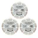 3Pack 4-1/2-Inch 60-Grit Diamond Compact Circular Saw Blade with 3/8-Inch Arbor, for Cutting Ceramic Tile, Stone Tile, Backer Board and Cement