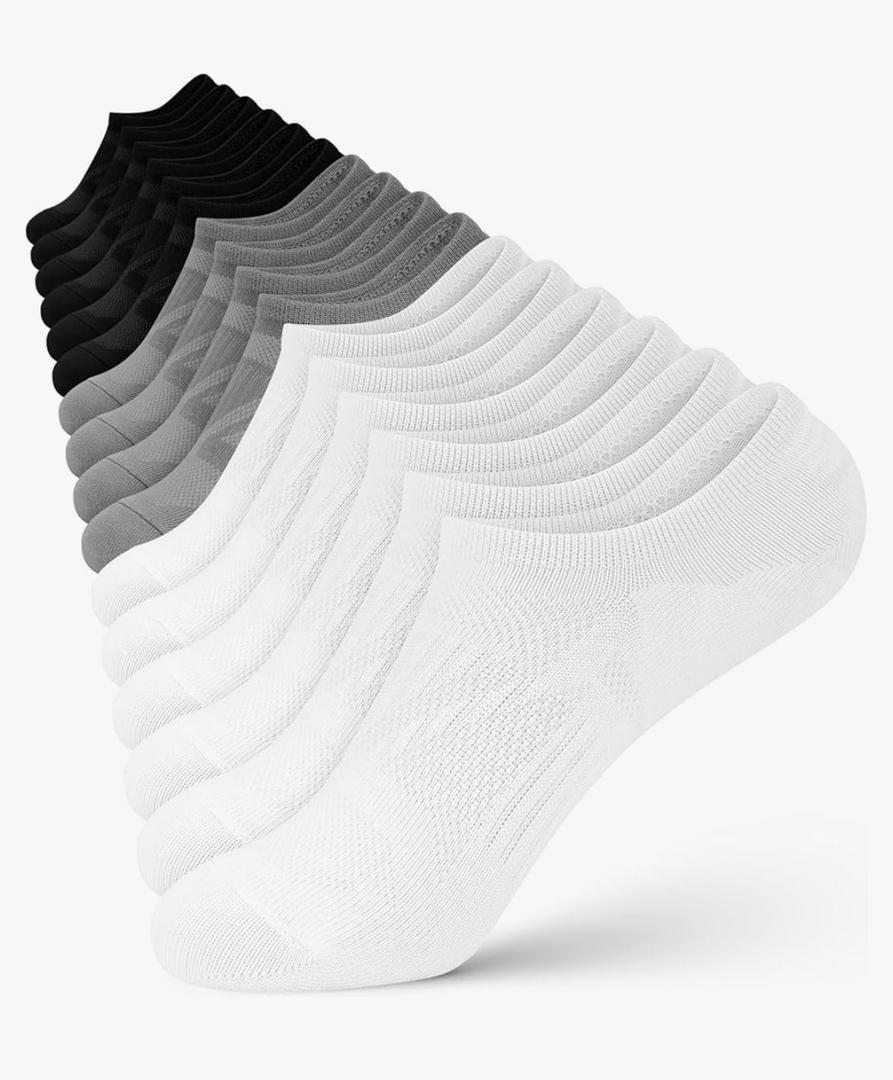 wernies No Show Socks Women - 8 Pairs Ankle Socks for Women, Low Cut Socks Short Cotton Socks, Invisible Casual Socks