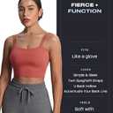 Aoxjox Women's Workout Sports Bras Fitness Yoga Crop Tank Twist Back Cami (Rust Red, XX-Small)