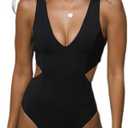YAKISWIIM Women One Piece Swimsuit Cut Out Monokini Swimwear L