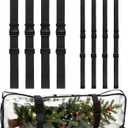 Amylove 8 Pack Christmas Tree Straps 78.7 Inch Christmas Tree Cinch Straps Holiday Storage Xmas Tie Down Kit with Buckles Adjustable(Black)