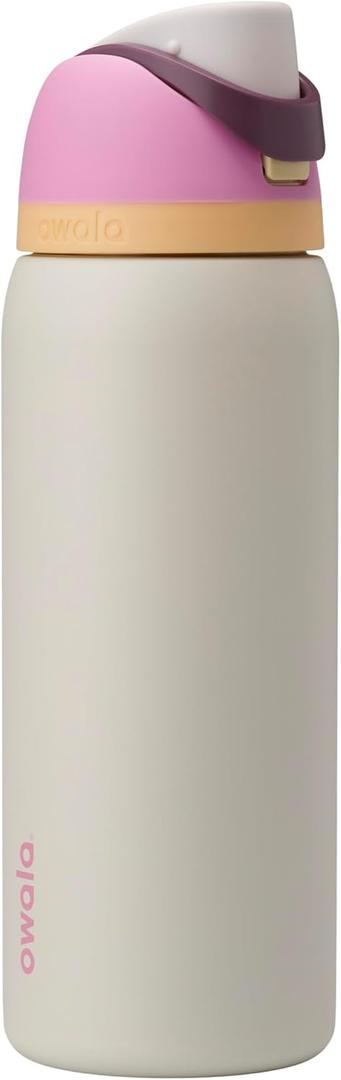 Owala FreeSip Insulated Stainless Steel Water Bottle with Straw, BPAFree Sports Water Bottle, Great for Travel, 32 Oz, Daybreak