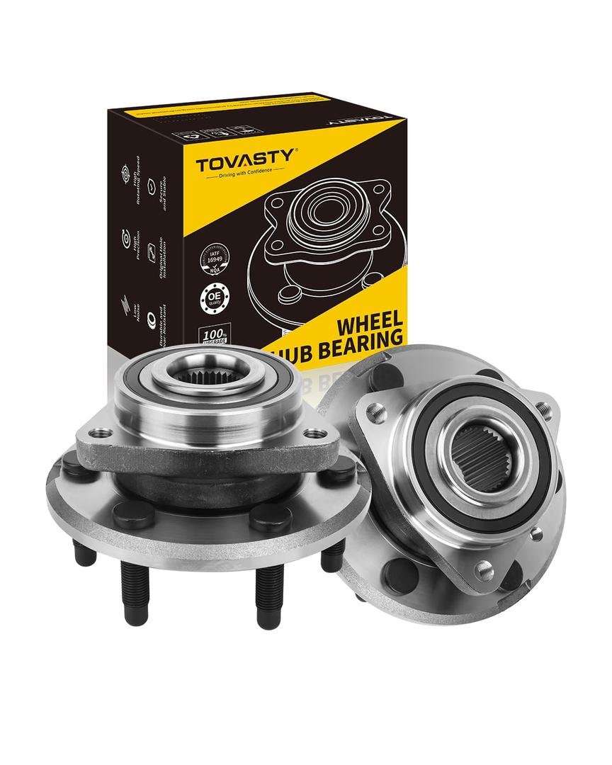 TOVASTY 2PCS 513277 Front or Rear Wheel Hub Bearing Assembly Compatible with Buick Enclave 2008-2017, GMC Acadia 2007-2016, 6 Lugs w/ABS
