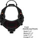 ICEFANG Tactical Dog Harness, Medium Size,2X Metal Buckle,Working Dog MOLLE Vest with Handle,No Pulling Front Leash Clip,Hook and Loop Panel (Black,M (Pack of 1))