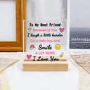 Best Friend Decor Gifts For Women Best Friend Birthday Gift For Women Friendship Gifts Plaques Christmas Gift For Womens Bestie Gift Acrylic Sign Home Desk Decoration