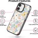 Bouvardia for iPhone 17 Case, Cute Girly Design for Women, Protective & Aesthetic, Floral Theme - Flowers Blossoming (Gray Bumper)