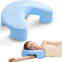 Side Sleeper Pillow with Arm Holes - Memory Foam Pillow for Neck & Shoulder Pain Relief, Ergonomic Support for Adults, Ideal for Side Sleepers (Blue)