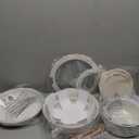 Bazova Ceramic Nonstick Cookware Set, Healthy,Non Toxic,17-Pieces Pots and Pans Set Removable Handles,Induction RV Kitchen Set,Stain & Scratch-resistant,Dishwasher/Oven Safe,PFAS/PFOA Free,Cream White