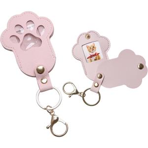 2 x Pet Memorial Keychain Dog Paw Keepsake Photo Holder