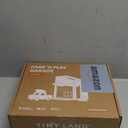 Tiny Land Wooden Dollhouse Garage Set  Realistic Design with Garage, Workbench,Lawn Mower & SUV Car, Expansion Dollhouse Furniture & Accessories for Doll house, Educational Pretend Play Gift for Kids