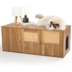 Cat Litter Box Enclosure Furniture with Storage, 42.5"L x 18.5"W x 16.9"H