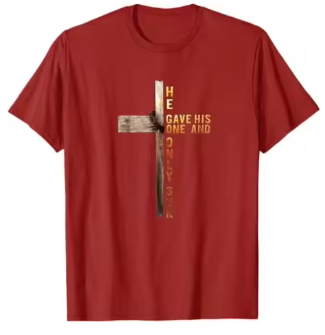 Easter Christian He is Risen Sun Resurrection Men Women Kids T-Shirt (Red, XS)