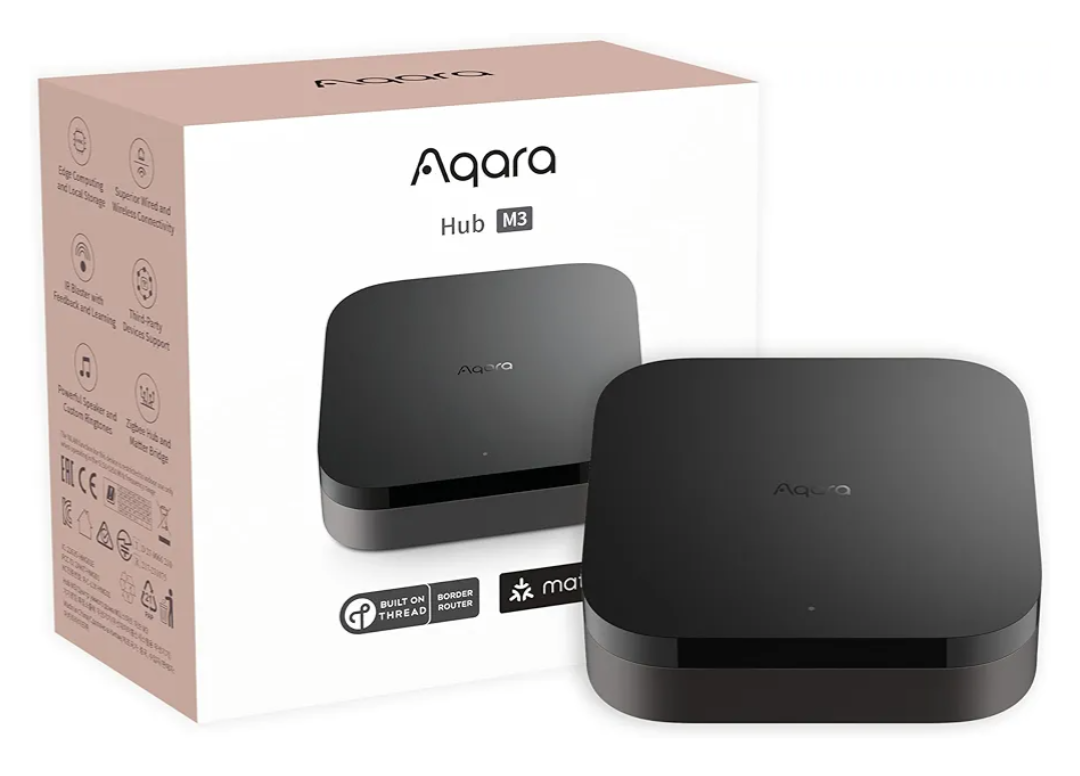 Aqara Smart Home Hub M3 for Advanced Automation, Matter Controller, Thread Border Router, Features Zigbee, Bluetooth, Wi-Fi, PoE, IR, Supports Alexa, Apple HomeKit, SmartThings, Home Assistant, IFTTT