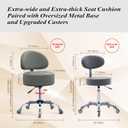 Ergonomic Drafting Stool with Backrest, 400LB Heavy Duty Hydraulic Stool, 19-25 Inch Adjustable Height Rolling Stool Chair with Lumbar Support for Standing Desk, Salon, Tattoo, Kitchen, Home Office