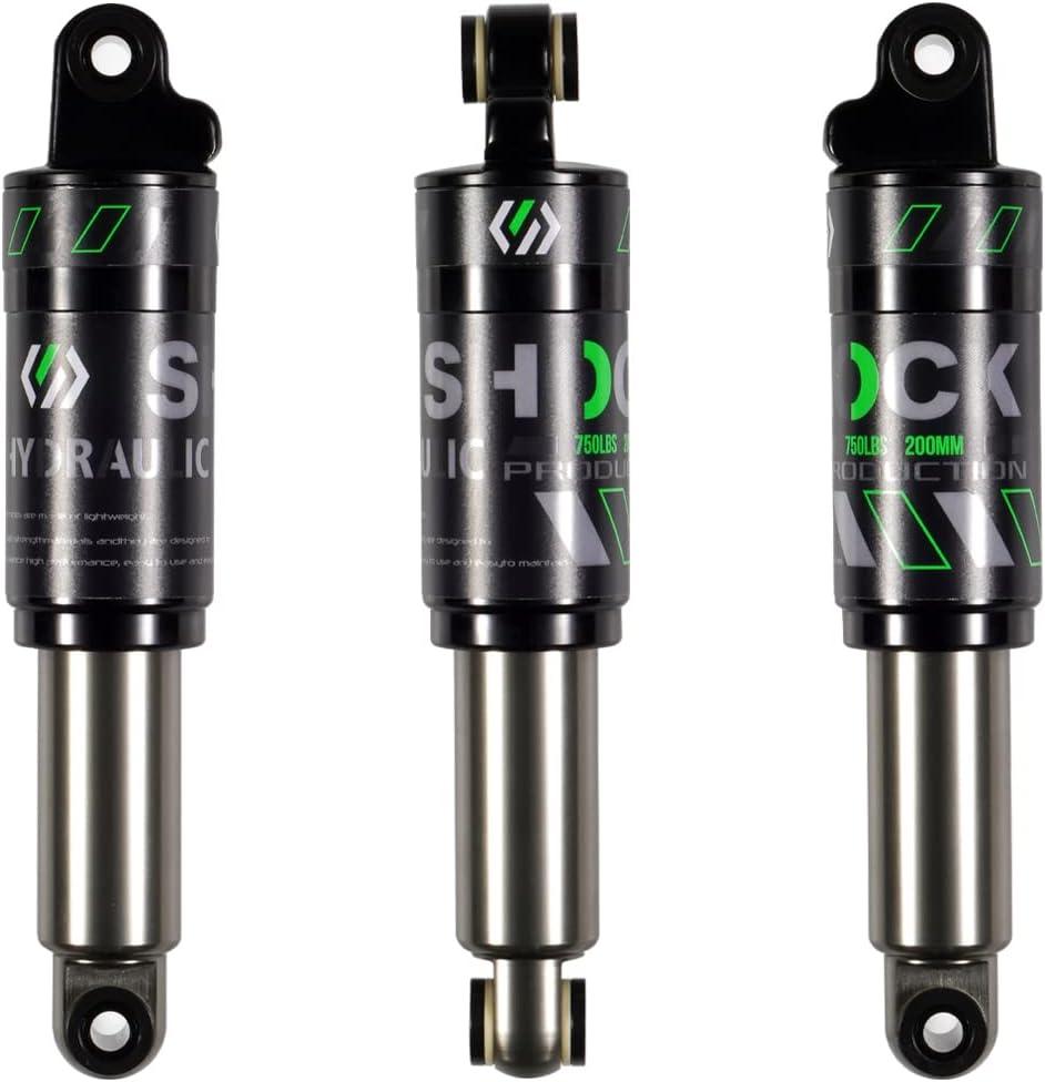 Chooee Mountain Bike Rear Shock absorber 120mm/125mm/150mm/165mm/185mm/190mm/200mm Bicycle Rear Suspension Shock Absorber 200mmx750lbs