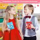 Valentines' Day Gifts Cards for Kids, 24 Pack Heart Squeeze Balls with Greeting Cards for Kids Classroom Exchange Prizes, Stretchy Toy Balls Bulk Gift, Squeeze Relief Fidget Toys for Party Favor