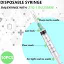 50 Pcs/Box - 21Ga 3ml Lab Dispensing Utensils, Individually Wrapped