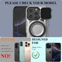 MMHUO for iPhone 16 Pro Case with Adjustable Camera Protector & Screen Protector,[Compatible with MagSafe] [Military Grade Protection] Shockproof Phone Case for iPhone 16 Pro,Grey