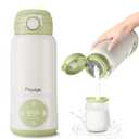 Portable Bottle Warmer for Travel, 15oz Capacity Portable Milk Warmer for Baby, Formula, Breast Milk & Water, On The Go Bottle Warmer with Long Battery Life, Even Heating, Precise Temperature Control (Green)