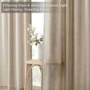 Linen Beige Pinch Pleated Curtains 80 Inches Long 2 Panels Set for Living Room Bedroom, Pinch Pleated Light Filtering Back Tab Drapes Neutral Modern Farmhouse Window Decor 80 Inch