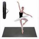 Garvee 6 x 4 ft Dance Floor,Portable Dance Floor Mat,PVC Non-Slip Exercise Flooring for Ballet Jazz & Pop for Home and Gym,Black