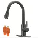 RULIA, Kitchen Faucet, Kitchen Sink Faucet, Sink Faucet, PullDown Kitchen Faucets, Free Water Filter Included, Matte Black, RB1073