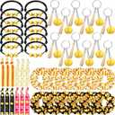 Jexine 48 Pcs Softball Party Favors Set Including 12 Keychains 12 Hair Ties 12 Hair Scrunchies and 12 Charm Bracelets Softball Gifts for Women Team Sports Birthday Party Supplies Decoration