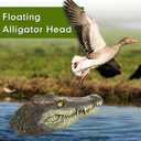 12.6 Inches Floating Alligator Head Pool Accessories Float Alligator Fake Crocodile Decoy Crocodile Floating Head for Goose, Heron, Duck Control, Pool, Garden and Patio Accessories