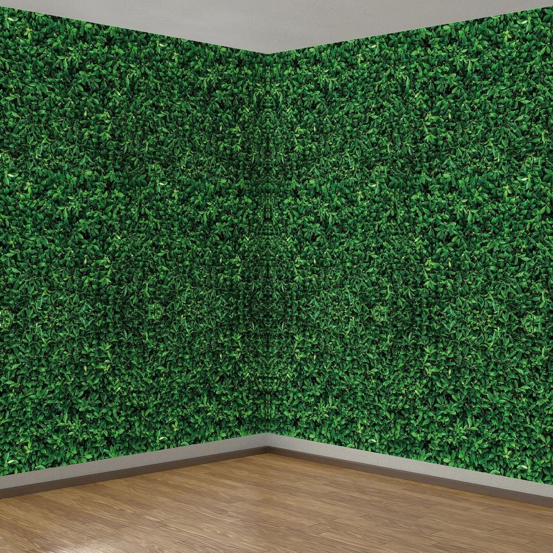 54 x 108 Inches Jumbo Green Leaves Photography Leaf Backdrop 3D Waterproof Tree Leaves Background Photo Booth Prop Green Leaf Tablecloths for Baby Shower Birthday Party Decoration (6 Pieces)