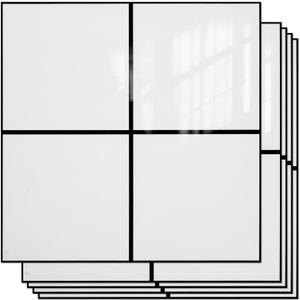 Peel and Stick Backsplash Tiles 20 Sheets 12''x12'' PVC Self Adhesive Wall Tiles Back Splash Wall Panels Stick on Backsplash for Kitchen Bathroom Laundry Room, White Checkered