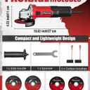 AVID POWER Angle Grinder 4-1/2 inch Electric Grinder Tools 750W 6.5 Amp Metal Grinder, 11500 RPM, with Grinding and Cutting Wheels, Auxiliary Handle, Wrench for Cutting and Grinding