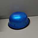 Helmet Half Shell German Motorcycle Helmet with Cycling Glasses - DOT Approved (Large, Blue)