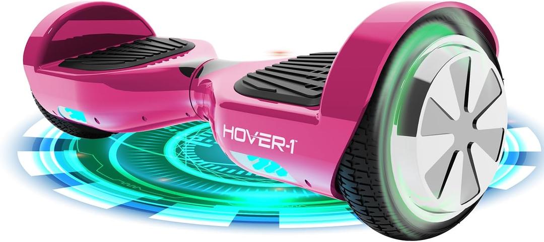 Hover-1 Ultra Electric Hoverboard - 9MPH Top Speed, 9 Mile Range, 400W Motor, Long Lasting Li-Ion Battery, Rider Modes: Beginner to Expert, 5HR Full Charge Self Balancing Scooter (Pink)