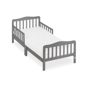 Dream On Me Classic Design Toddler Bed In Cool Grey, Greenguard Gold And JPMA Certified, Low To Floor Design, Two Side Safety rails, Non-Toxic Finishes, Wooden Nursery Furniture (Steel Grey)