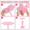 Cinnvoice Pink Bow Side Table Small Wood End Table Coffee Coquettish Room Decor Pink Bedside Cocktail Drink Stand for Small Spaces Nightstand Bedroom Couch Chair